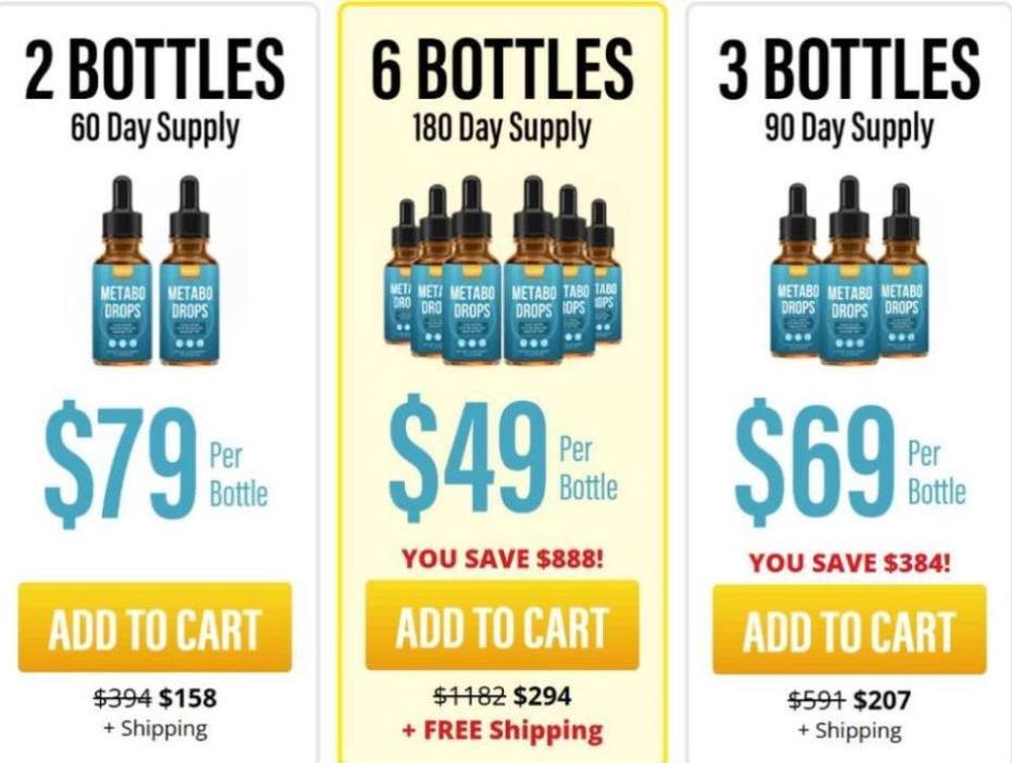 Metabo Drops introductory price for metabolism support